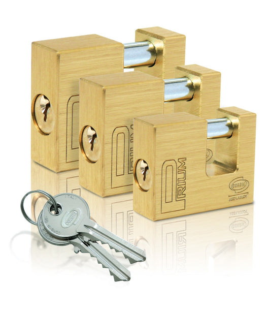 Lucchetto Catenaccio Antiscasso Ottone Corbin Mm 50 / 60 / 70 / 90     -90 Mm   -