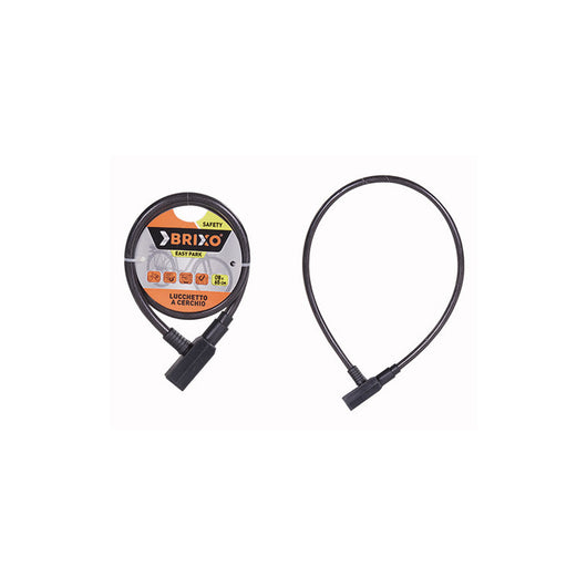 Lucchetto cerchio bici Easy Park 8×65 cm antitaglio con 2 chiavi - Brixo
