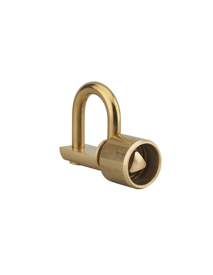 Lucchetto chiave triangolare base dritta 14mm, ottone, da esterno - contatori, quadri elettrici, VVF, pompieri, manutenzione - THIRARD