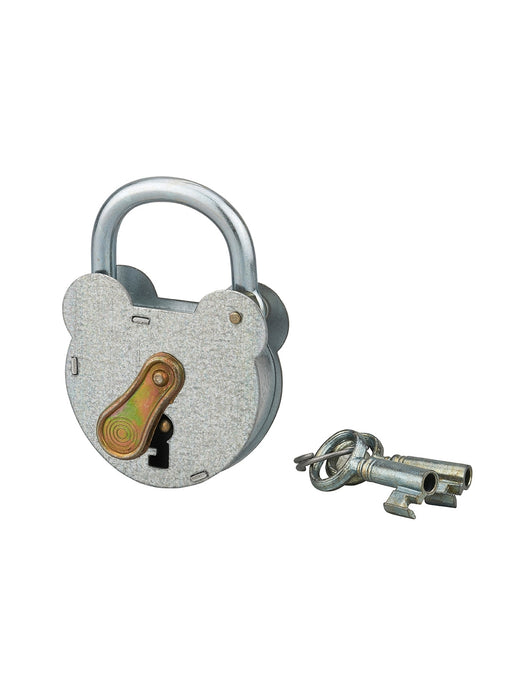 Lucchetto con chiave 2493, vintage, acciaio, esterno, arco zincato, 55 mm, 2 chiavi - THIRARD