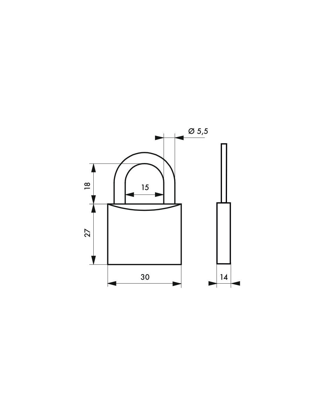 Lucchetto segno zodiacale Cancro, acciaio, interno, arco in acciaio, 30mm, 3 chiavi - THIRARD