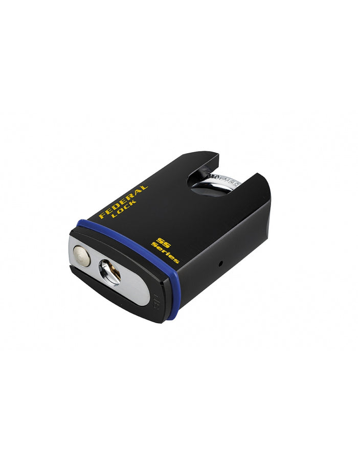 Lucchetto con chiave Federal Lock 720-P, acciaio, costruzione, arco protetto da molibdeno, 54mm, 2 chiavi, nero - THIRARD