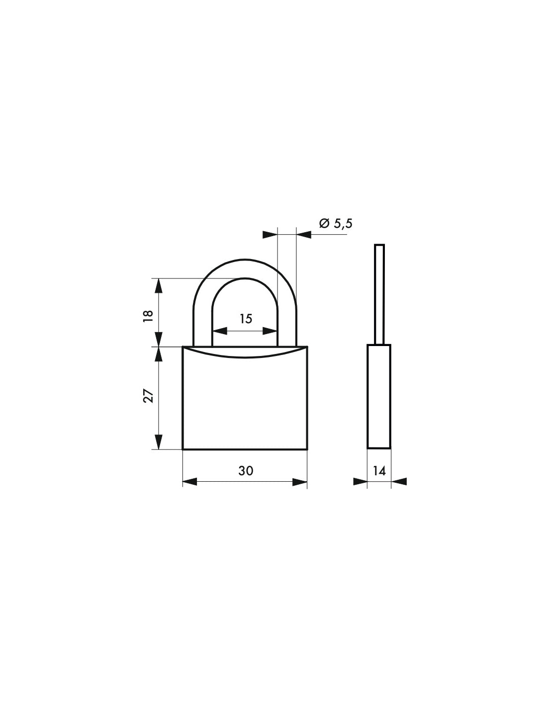 Lucchetto segno zodiacale Scorpione, acciaio, interno, arco in acciaio, 30mm, 3 chiavi - THIRARD