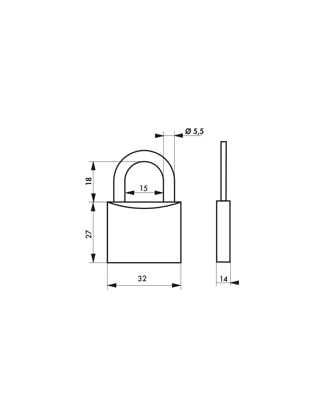 Lucchetto con chiave SP Color, 30mm, arco in acciaio temprato, 2 chiavi - Serrurerie de Picardie