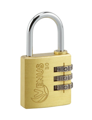 Lucchetto con codice Venus, interno, 30mm, arco in acciaio nichelato, 3 cifre - Serrurerie de Picardie
