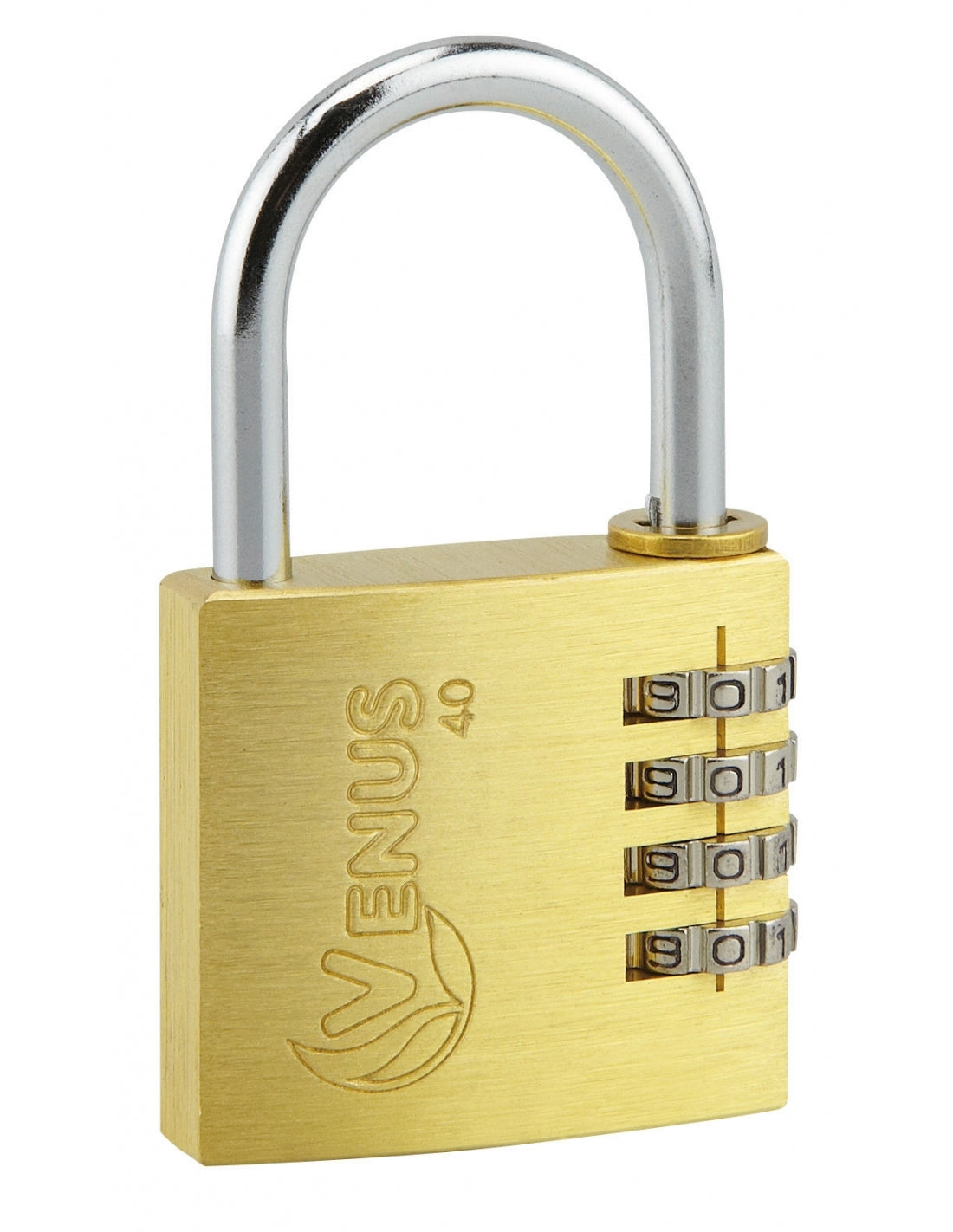 Lucchetto con codice Venus, interno, 40mm, arco in acciaio nichelato, 4 cifre - Serrurerie de Picardie