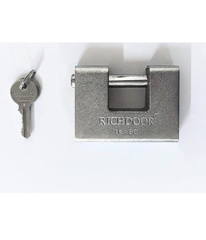 Lucchetto Corazzato Antiscasso 90mm Con 3 Chiavi Antifurto Corazzato         