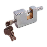 Lucchetto corazzato con blindatura integrale in acciaio corpo in ottone, scegli il formato  75mm