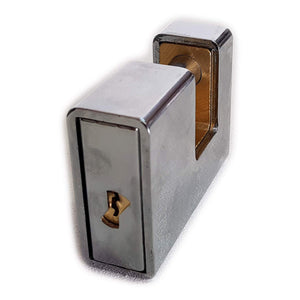 Lucchetto corazzato con blindatura integrale in acciaio corpo in ottone, scegli il formato  75mm