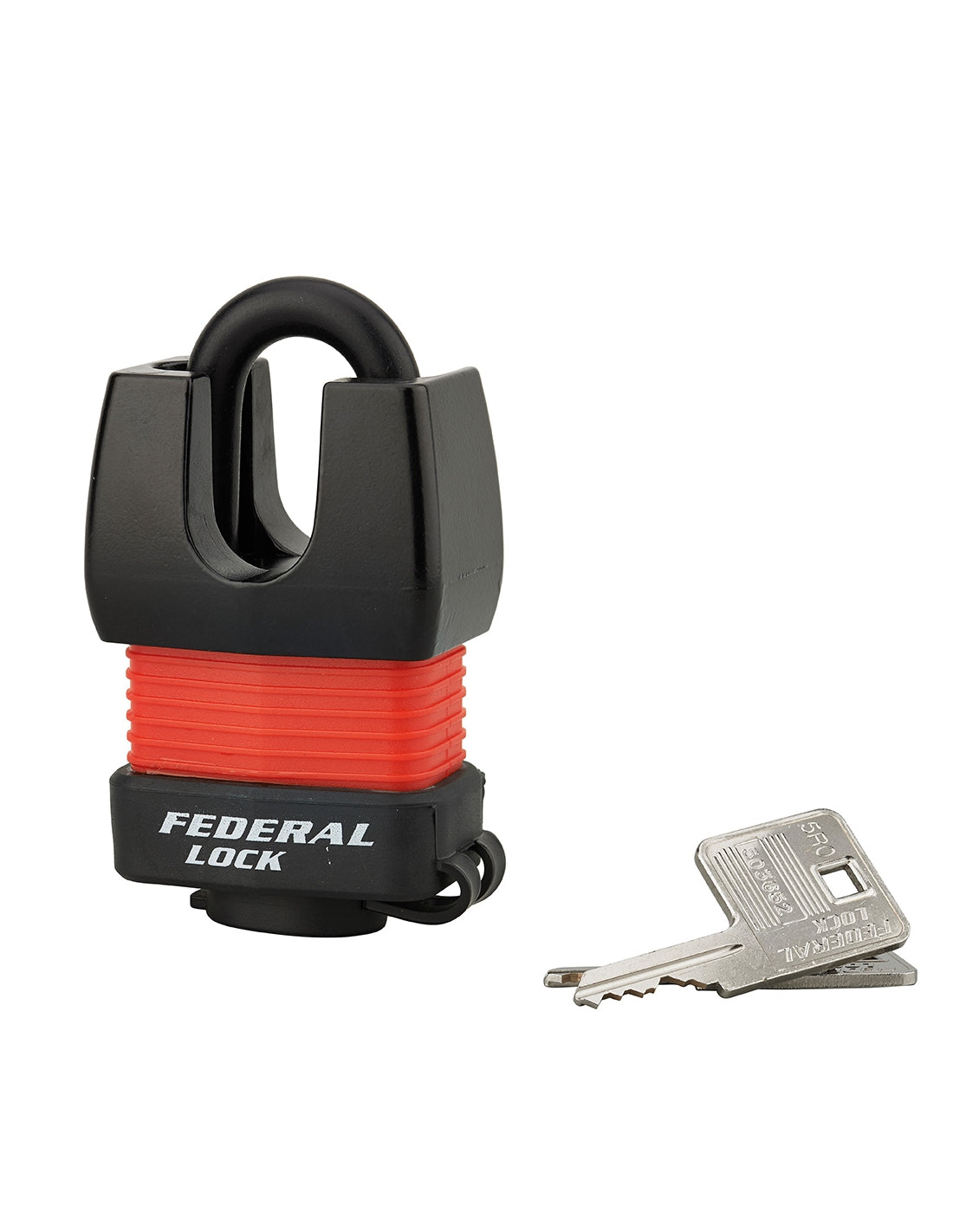 Lucchetto Federal Lock Docker, da esterno, acciaio cementato 45mm, altissima sicurezza, guardia alta, 2 chiavi - THIRARD