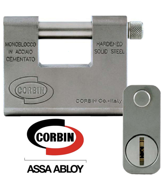 Lucchetto Grizzly In Acciaio Cementato Antitrapano Con Chiave Dom Corbin     -69 Mm   -