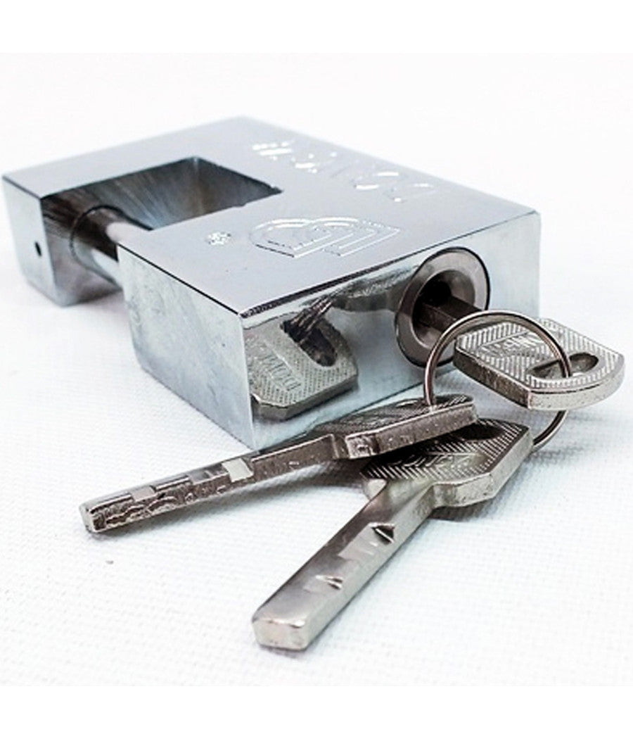 Lucchetto In Acciaio Temprato Corazzato Antiscasso Catenaccio Per Cancello 50mm         