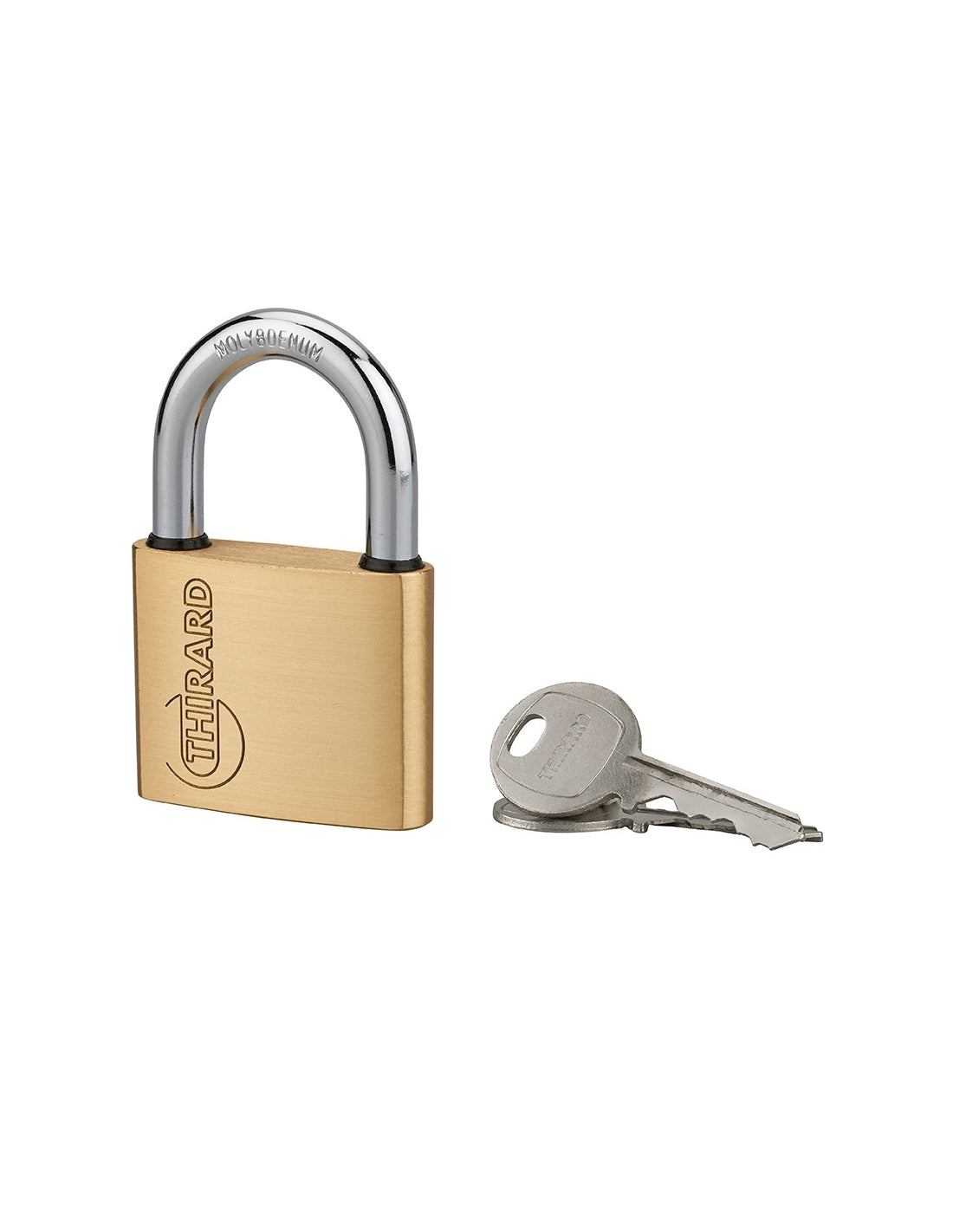 Lucchetto Ruck, ottone, interno, arco in acciaio, 50 mm, 2 chiavi - THIRARD