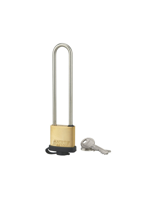 Lucchetto Mach 3 40mm arco acciaio inox alto, ottone, da esterno, anticorrosione, 3 chiavi  - THIRARD