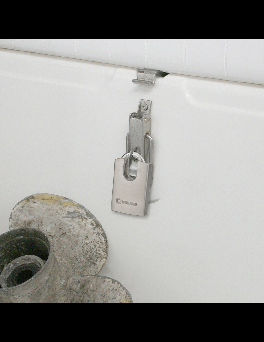 Lucchetto MARINOX 40mm, acciaio inossidabile nautico, guardia rialzata - THIRARD
