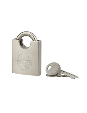 Lucchetto MARINOX 50mm, acciaio inossidabile nautico, guardia rialzata - THIRARD