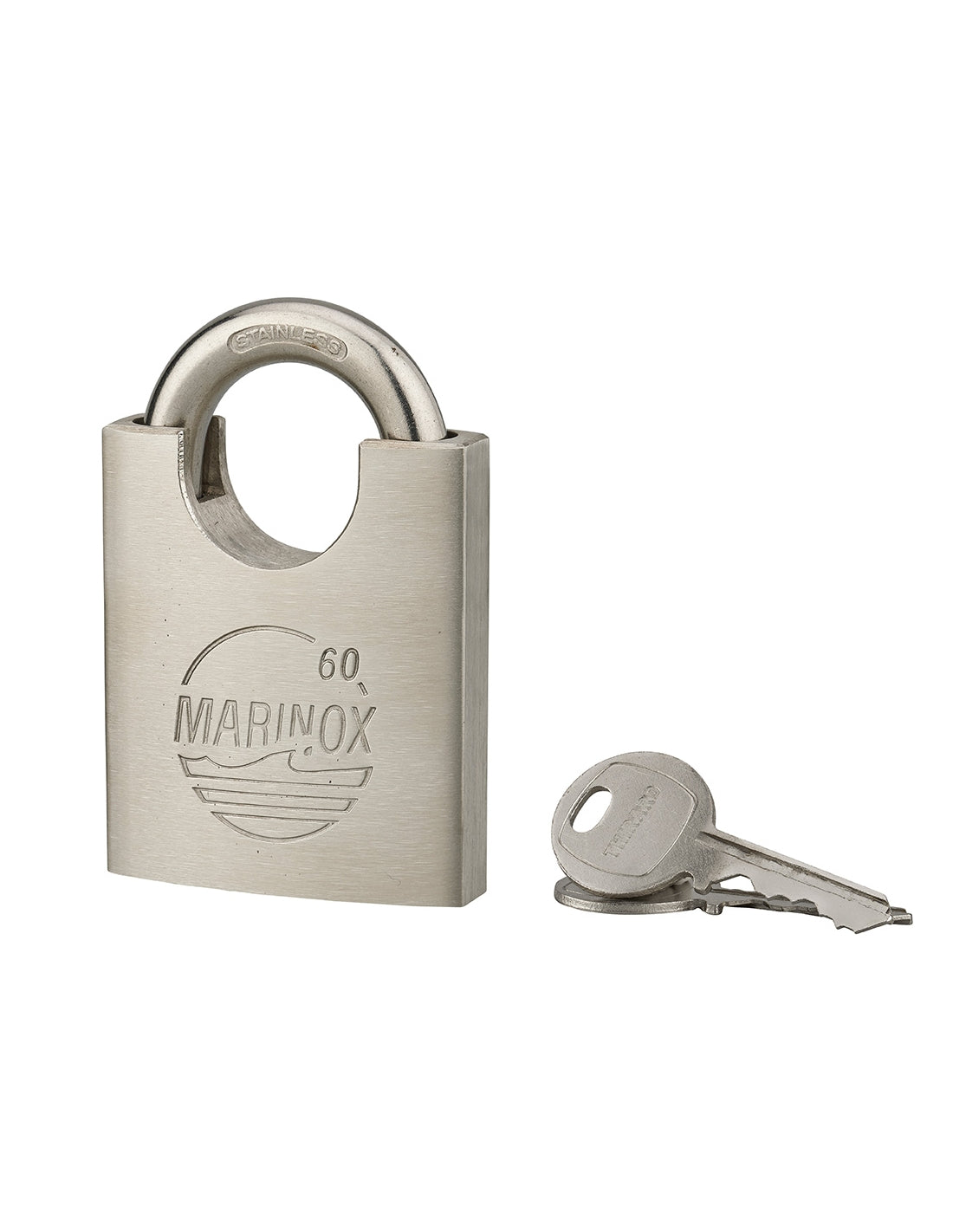 Lucchetto MARINOX 60mm, acciaio inossidabile nautico, guardia rialzata - THIRARD