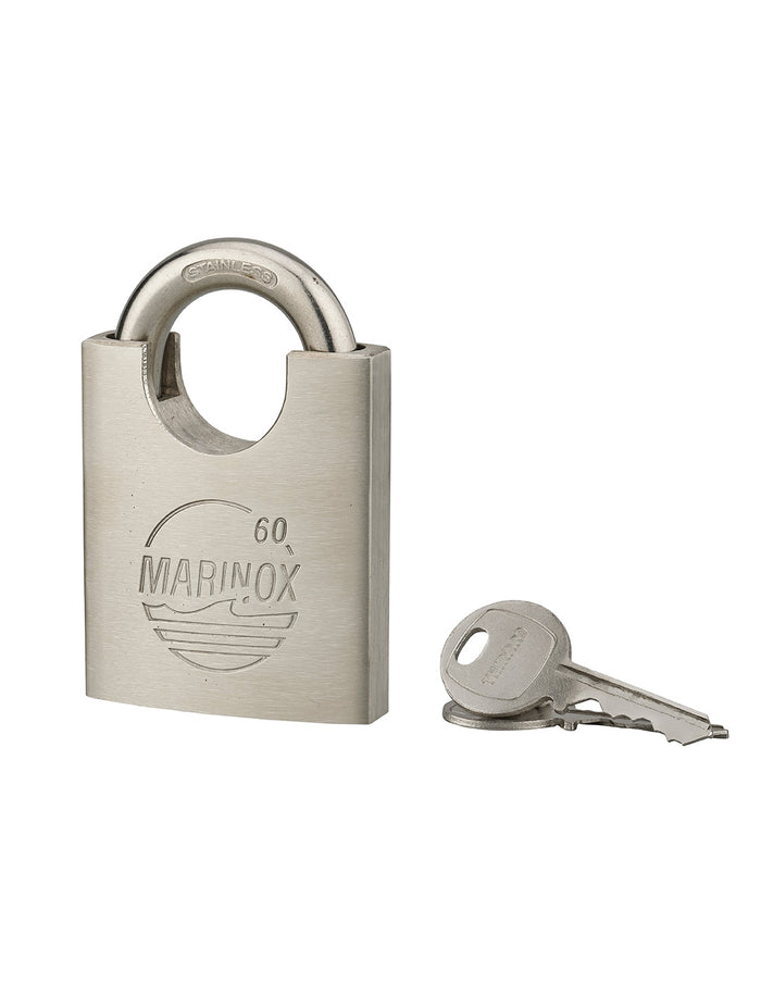 Lucchetto MARINOX 60mm, acciaio inossidabile nautico, guardia rialzata - THIRARD