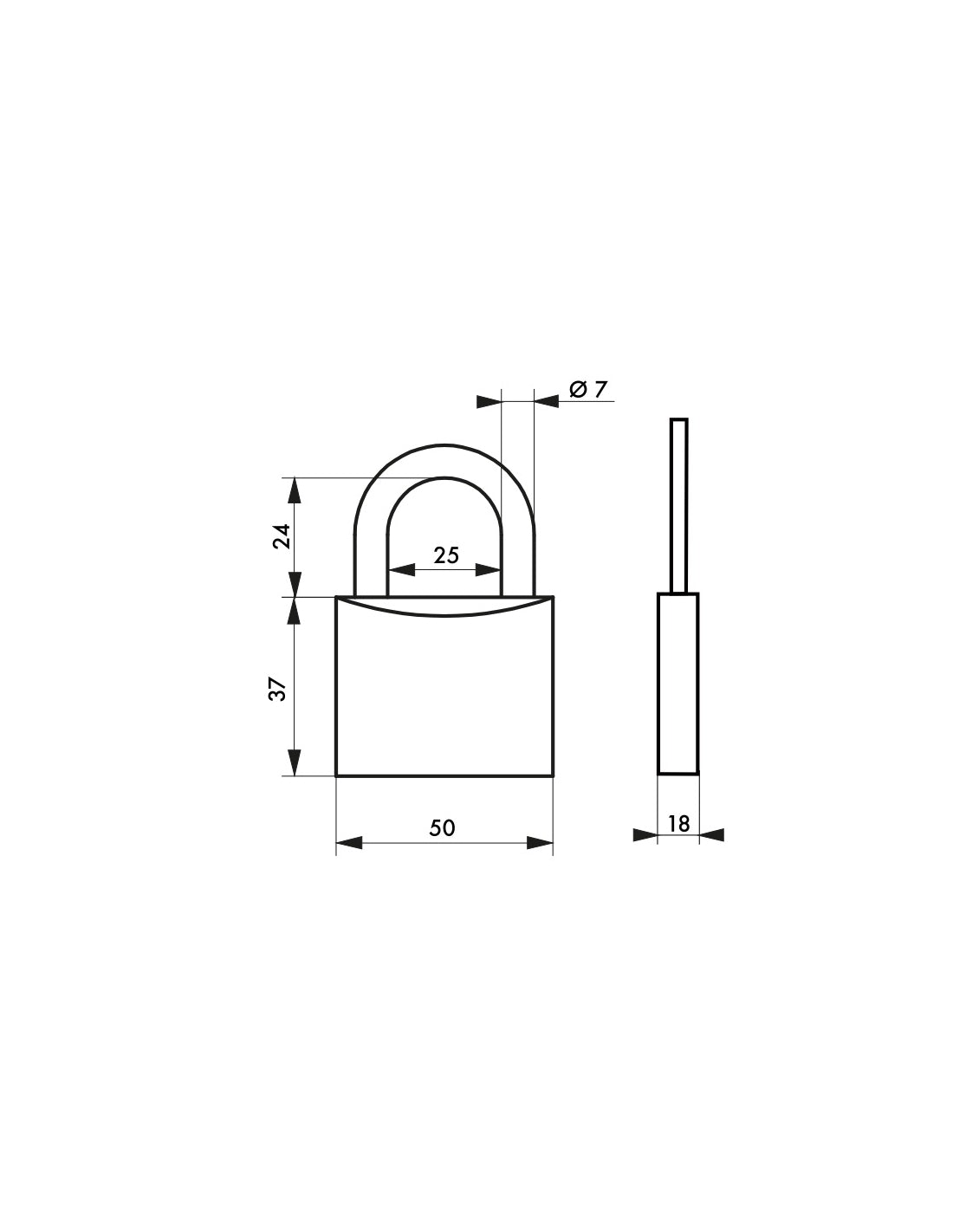 Lucchetto Maxium color 50mm, arco acciaio temprato, blu, corpo alluminio, 2 chiavi - THIRARD