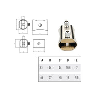 Lucchetto Ottone Blocca Catena Mm 65 Potent