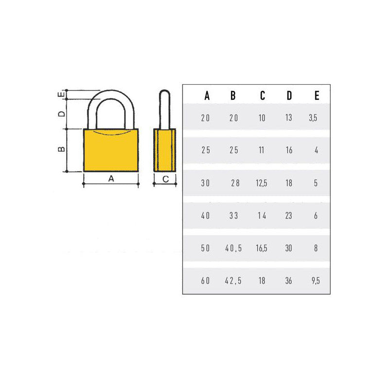 Lucchetto Ottone Mm 20 Ka Potent