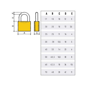 Lucchetto Ottone Mm 20 Potent