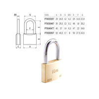 Lucchetto Ottone Mm 50 Arco Medio Ka City Iseo