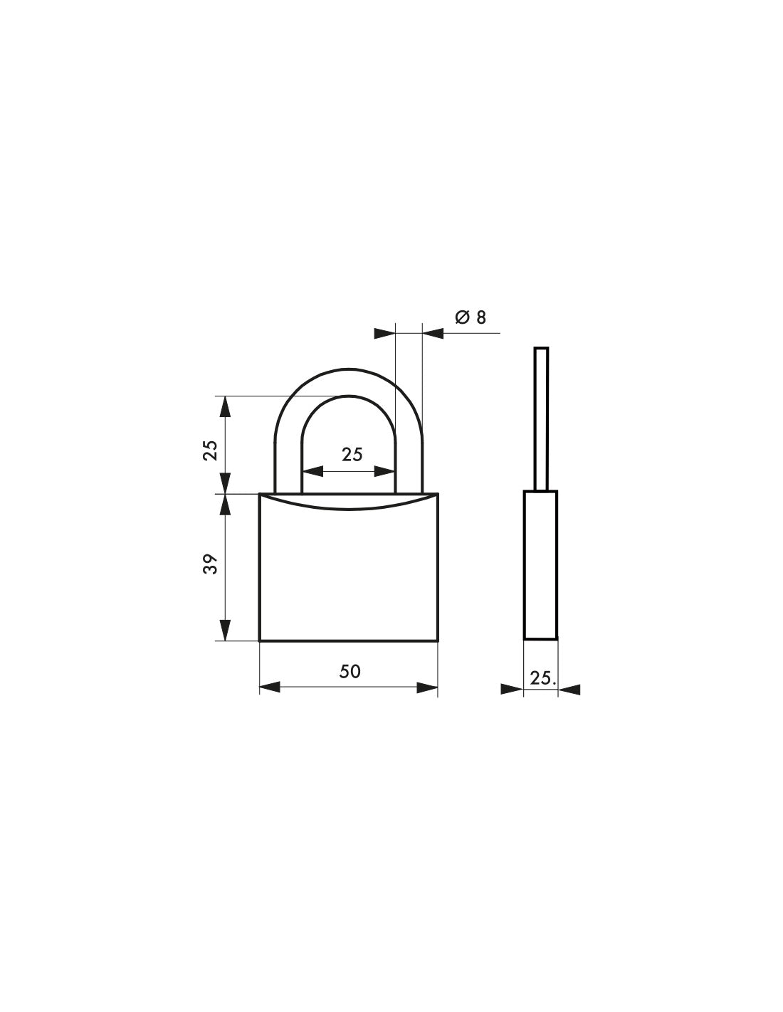 Lucchetto Tanker 1 a combinazione modificabile 4 cifre, arco in acciaio inox 50mm - THIRARD
