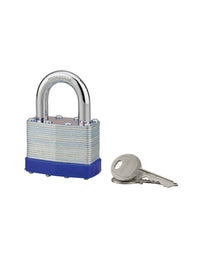 Lucchetto a lamelle in acciaio, da interno, arco in acciaio, 50mm, 2 chiavi - THIRARD