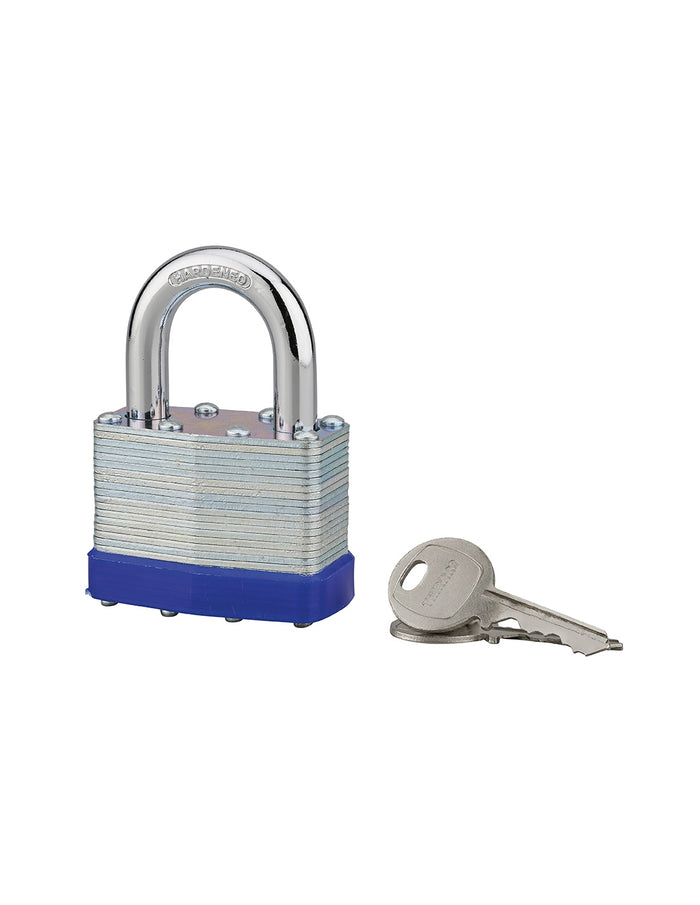 Lucchetto a lamelle in acciaio, da interno, arco in acciaio, 50mm, 2 chiavi - THIRARD