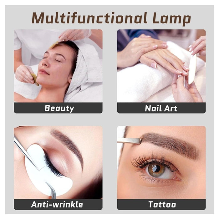 Trade Shop - Luce A Mezza Luna Per Scrivania Lampada Lunare A Led Per Unghie Trucco Estetista -