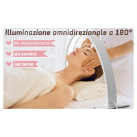 Trade Shop - Luce A Mezza Luna Per Scrivania Lampada Lunare A Led Per Unghie Trucco Estetista -