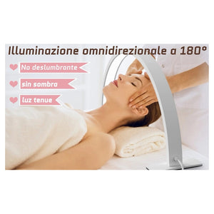Trade Shop - Luce A Mezza Luna Per Scrivania Lampada Lunare A Led Per Unghie Trucco Estetista -