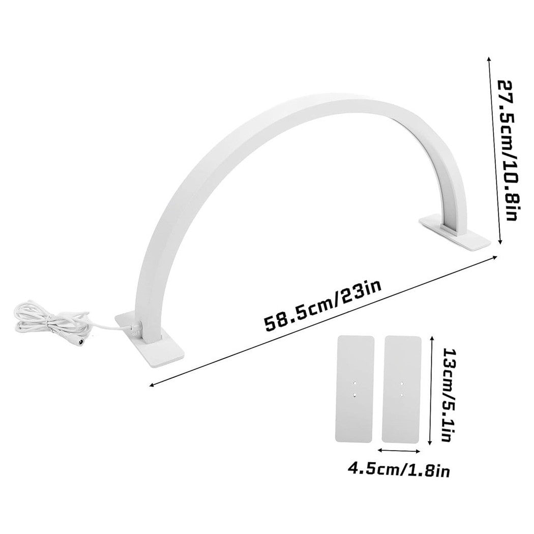 Trade Shop - Luce A Mezza Luna Per Scrivania Lampada Lunare A Led Per Unghie Trucco Estetista -