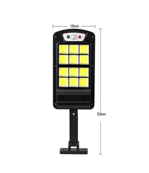 Luce Ad Energia Solare Sensore Di Movimento A Led Staffa Telecomando Giardino         