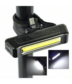 Luce Anteriore Led Cob Ricaricabile Usb Bici Ciclo Bicicletta Bianco Te-b0086         