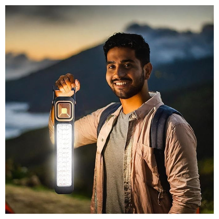 Trade Shop - Luce Di Emergenza Solare Ricaricabile Hel-2866t 30w Led Con Tecnologia Intelligente         