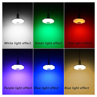 Trade Shop - Luce E27 Led Bluetooth Altoparlante Forma Disco Volante Colorato Rgbw Telecomando -        