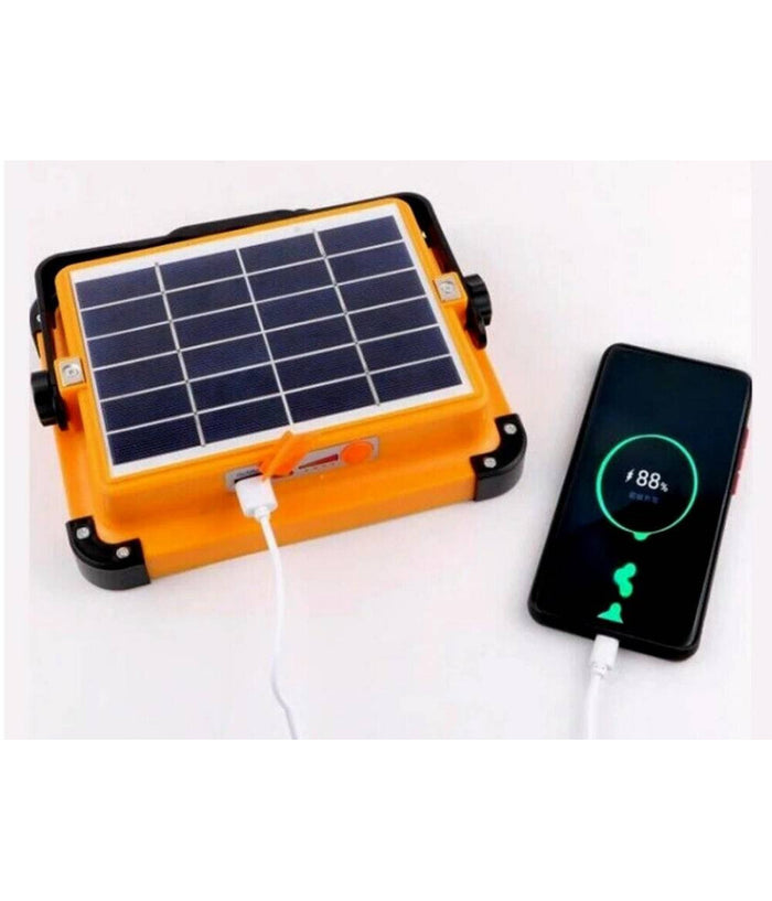 Luce Faro 120 W Emergenza Portatile Ricaricabile Pannello Solare Power Bank Usb         
