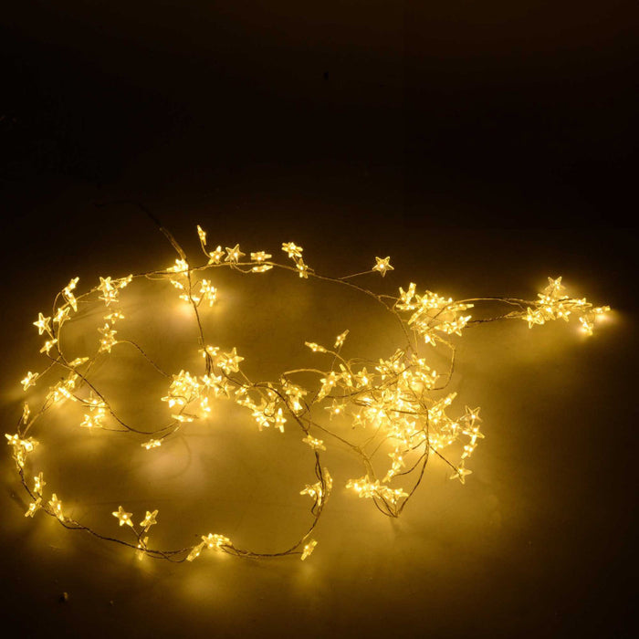 Luce filo 160 micro led stella bianco caldo cm 230alimentazione fissa uso esterno