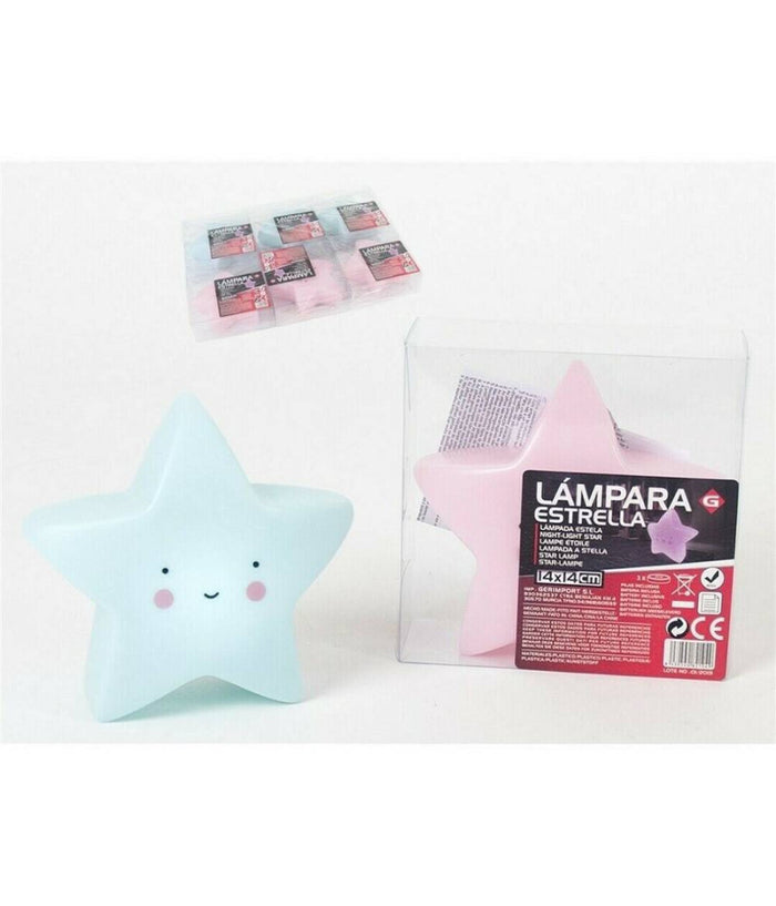Luce Lampada Notturna Bambini Bimbi Dolce Sonno A Forma Di Stella 14x14cm         