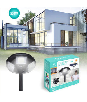 Luce Lampione Faro Giardino Stradale Crepuscolare Pannello Solare 500 W Led-8447         
