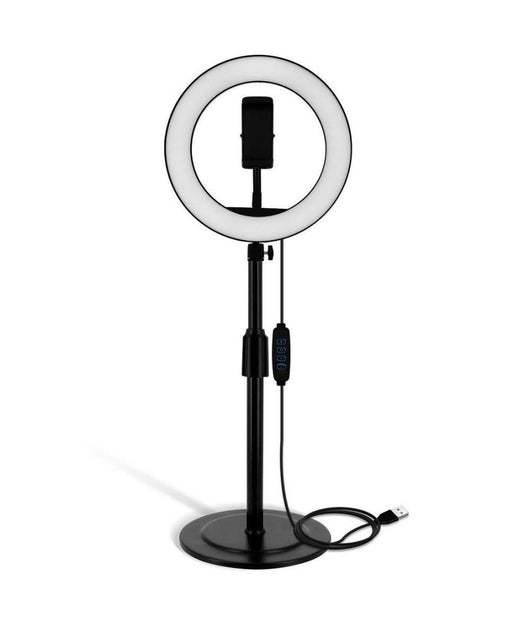 Luce Led Ad Anello Luminoso Per Selfie Staffa Da Tavolo 10w Diametro 26cm Bd2607         