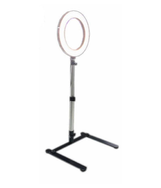 Luce Led Ad Anello Luminoso Per Selfie Staffa Tavolo Supporto Cellulare Bd2005         