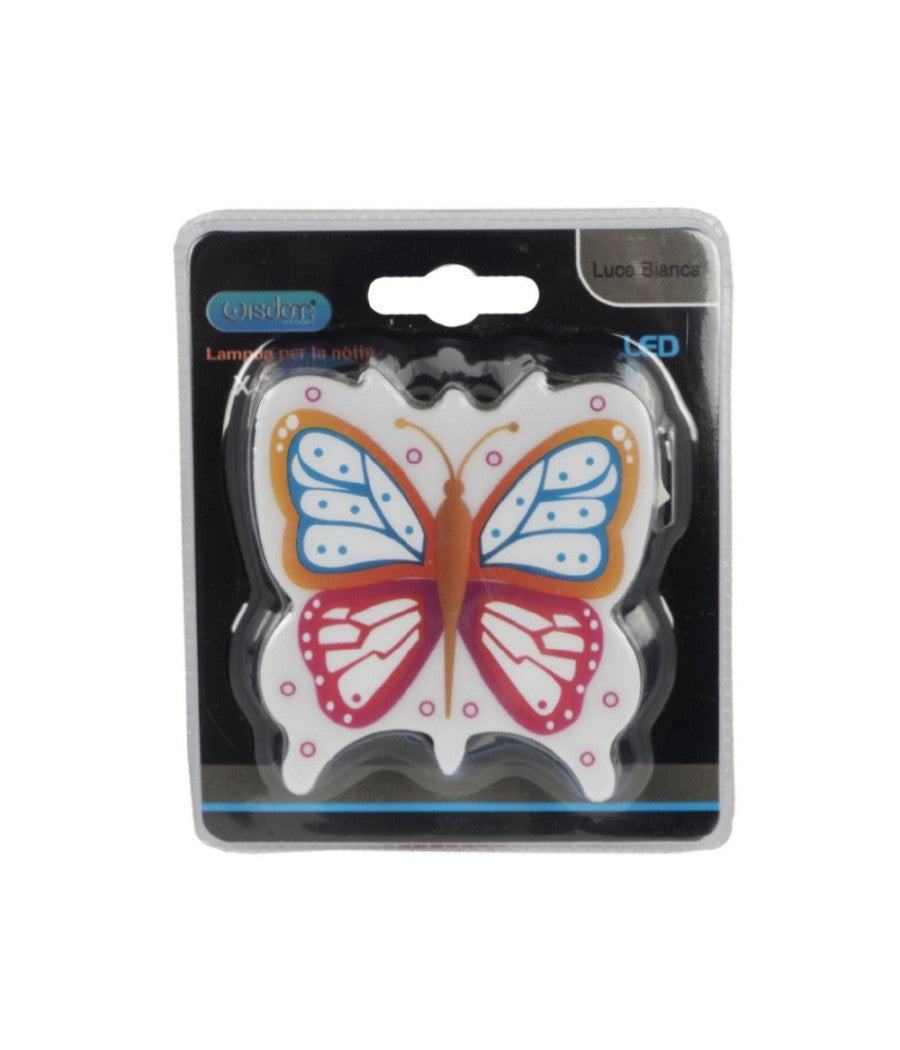 Trade Shop - Luce Led Notturna Con Forma Di Farfalla Lampada Per Cameretta Bambini Xc-1964 -