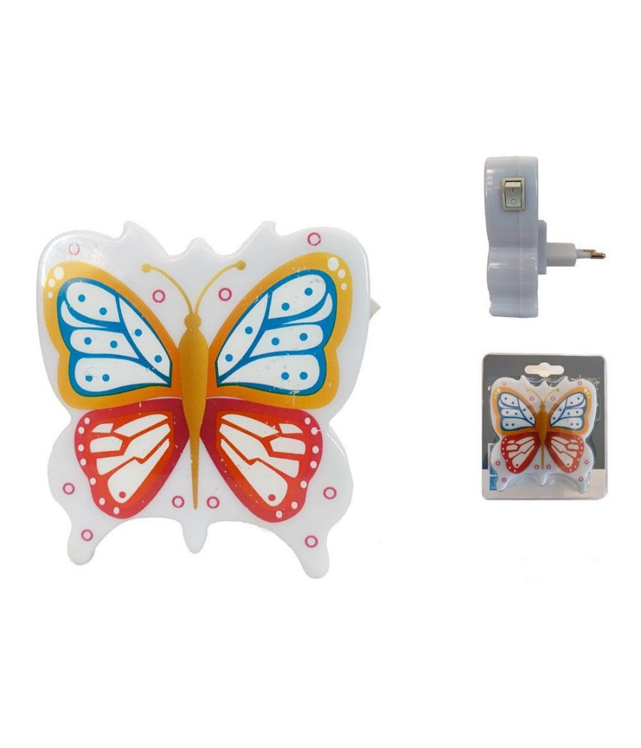Trade Shop - Luce Led Notturna Con Forma Di Farfalla Lampada Per Cameretta Bambini Xc-1964 -