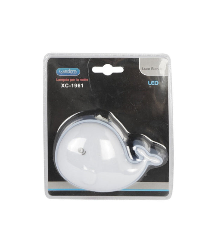 Luce Led Notturna Forma Di Delfino Luce Bianca Lampada Cameretta Bambini Xc-1961         