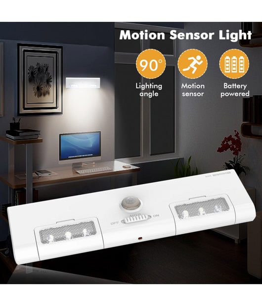 Luce Led Per Armadio Con Sensore Pir Movimento A Batterie Accensione Automatica         