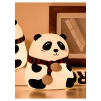 Trade Shop - Luce Notturna Panda Led Sensore Touch Lampada Da Tavolo Usb Ricaricabile Camera         