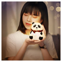 Trade Shop - Luce Notturna Panda Led Sensore Touch Lampada Da Tavolo Usb Ricaricabile Camera         